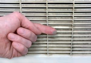 contamination of the ventilation grill